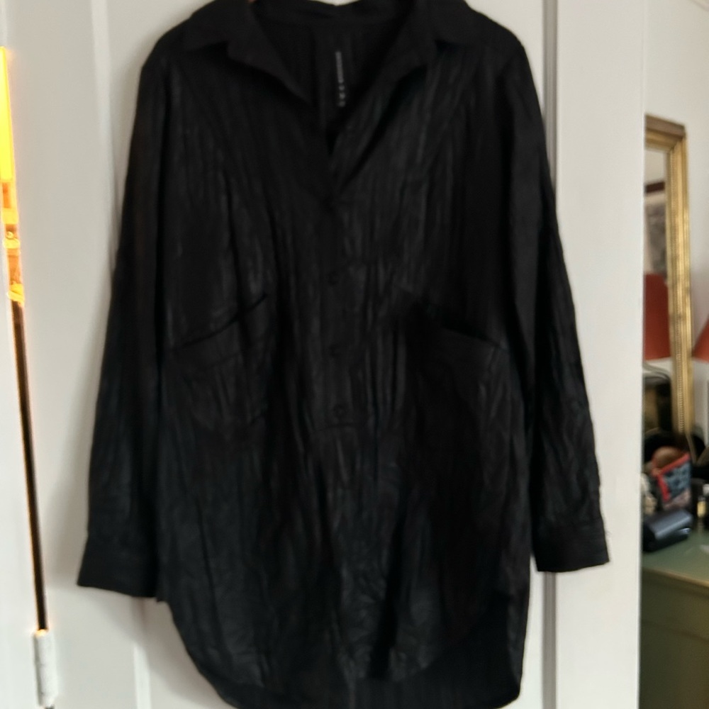 Chic Black Button-Up Shirt